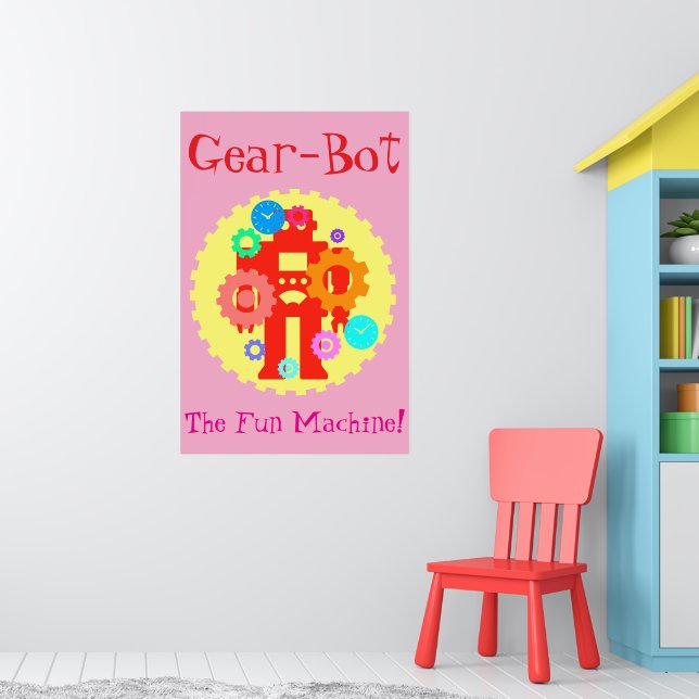 Gear Robot Poster (Barnkammare 1)