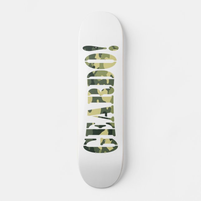 GEARDO! CAMO/CAMOUFLAGE MINI SKATEBOARD BRÄDA 18,5 CM (Framsida)