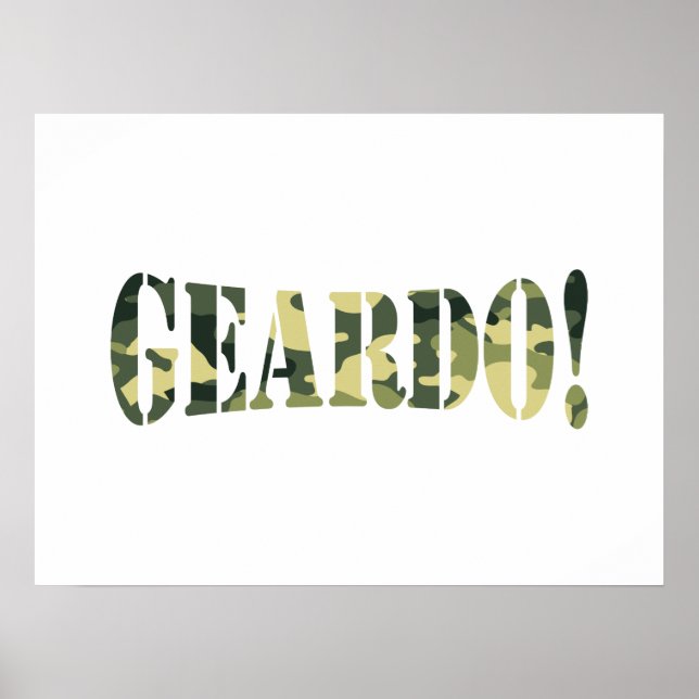 GEARDO! CAMO/CAMOUFLAGE POSTER (Framsidan)