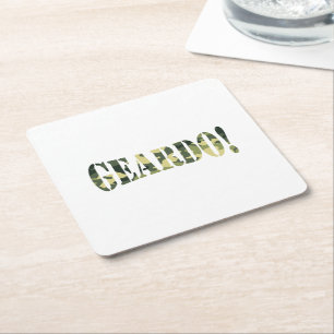 GEARDO! CAMO/CAMOUFLAGE UNDERLÄGG PAPPER KVADRAT
