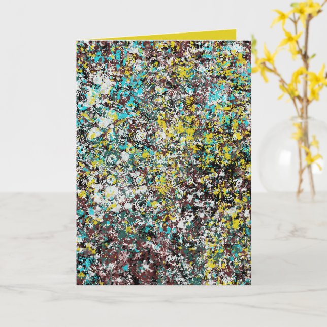 Geared Toward Abstract Art Design Lover Kort (Gul blomma)