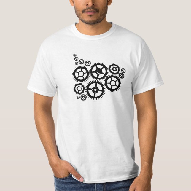 Gearpunk - en steampunk utrustar skjortan t-shirt (Framsida)