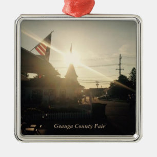 Geauga County Fair, Ohio Helgdag Card Julgransprydnad Metall