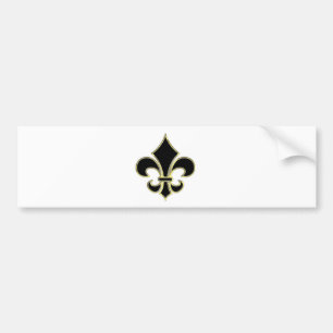 Geaux svart & Guld Fleur De Lis Bildekal