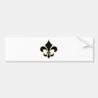 Geaux svart & Guld Fleur De Lis Bildekal