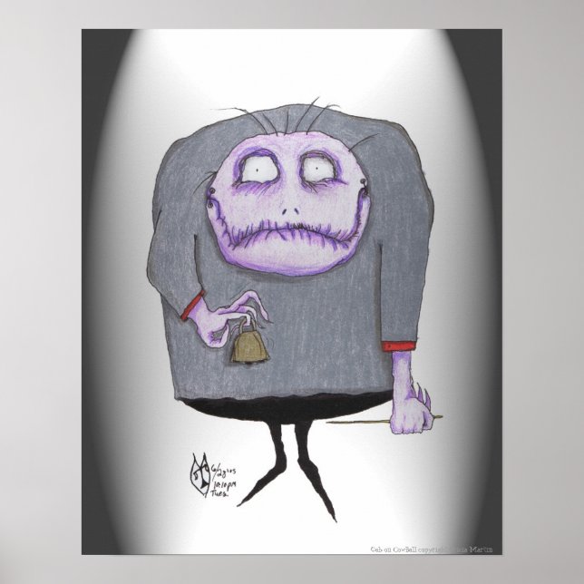 Geb-Cow Bell Player Art Poster av Tricia Martin (Framsidan)