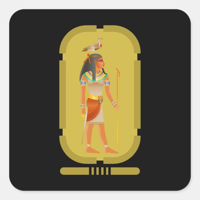 Geb Square-etikett Fyrkantigt Klistermärke (Framsida)