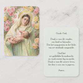 Gebedskaartje Madonna Met Kind Nederlands Visitkort