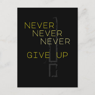 Geben Sie nie auf Vykort