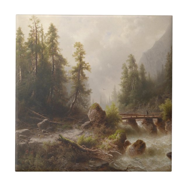 Gebirgsbach - Albert Rieger Kakelplatta (Framsidan)