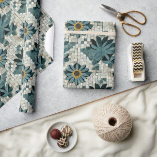 Geblümtes Steinmosaik Presentpapper