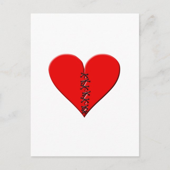 Gebrochenes, geflicktes Herz Vykort (Framsida)