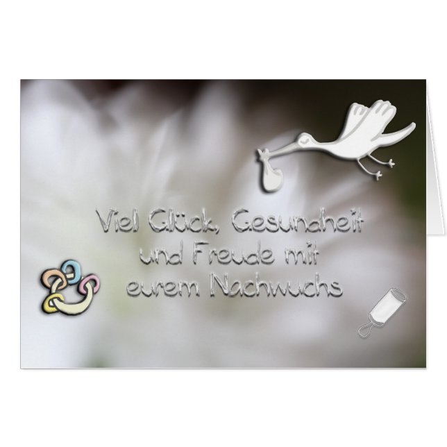 Geburt Hälsningskort (Framsidan Horizontal)