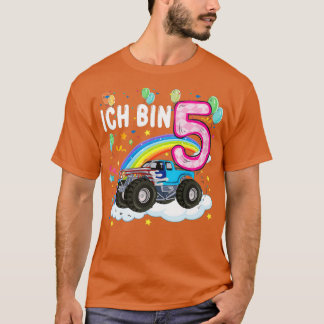 Geburtstag 5 Jahre Monster Lastbil T Shirt
