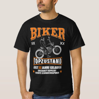 Geburtstag Mann Biker Geschenk Motorrad Alter Jahr T Shirt