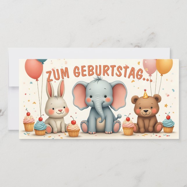 Geburtstagsfreud mit tierischen Freunden (Framsida)