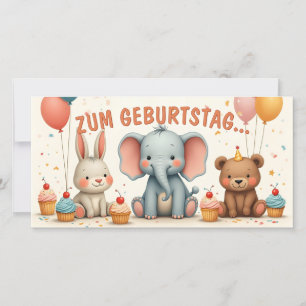 Geburtstagsfreud mit tierischen Freunden