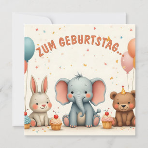 Geburtstagsfreud mit tierischen Freunden