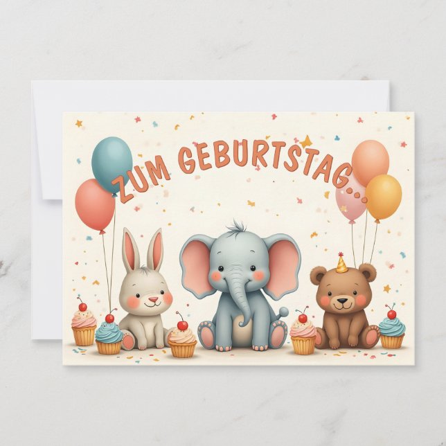 Geburtstagsfreud mit tierischen Freunden (Framsida)