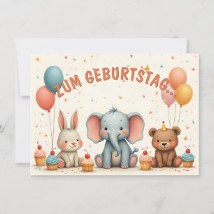 Geburtstagsfreud mit tierischen Freunden