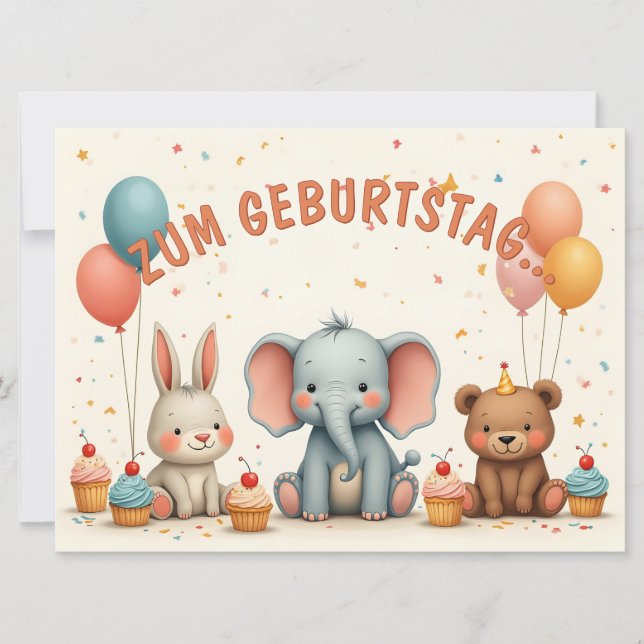 Geburtstagsfreud mit tierischen Freunden (Framsida)