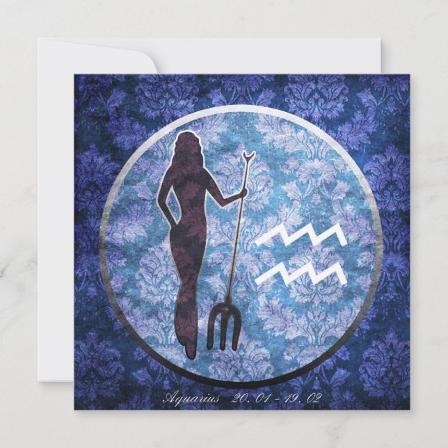 Geburtstagskarte: Sternzeichen Wassermann (Framsida)