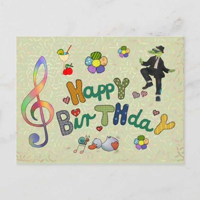 Geburtstagsparty Vykort (Framsida)