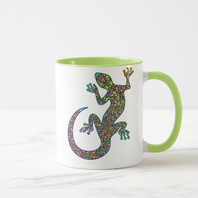 Geck Gecko Psychedelic Design Mugg (Höger)