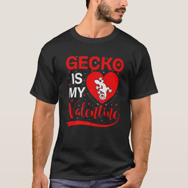 Gecko är mina Valentine Funny Heart Gecko-Valentin T Shirt (Framsida)
