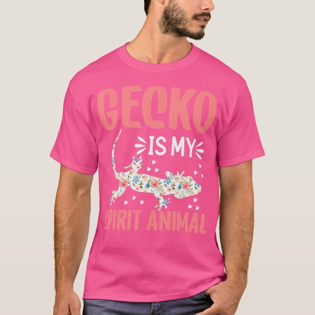 Gecko är mitt själsdjur i Gecko T Shirt (Framsida)