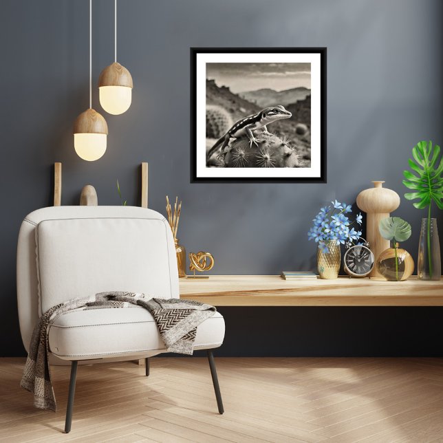 Gecko - Archival Art Print Poster (Gecko Art Print)