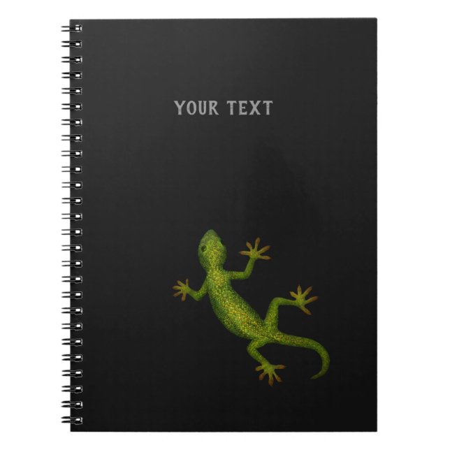 Gecko bärbar dator med (eller utan) texten anteckningsbok (Framsidan)