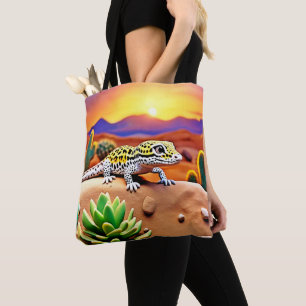 Gecko Desert Sunset Tygkasse