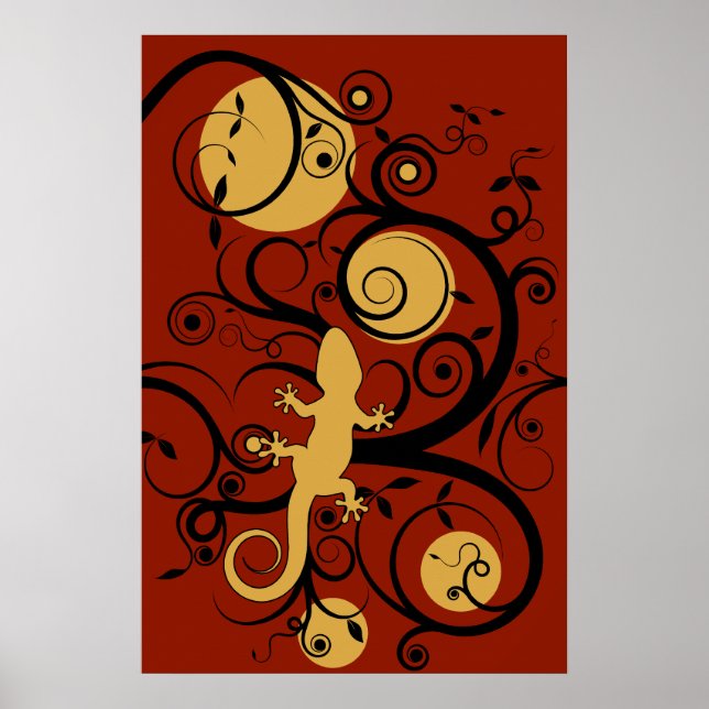 Gecko Flourish Poster (Framsidan)