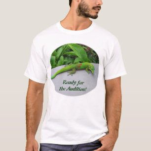 Gecko för dammdagen i guld - Audition och få lite T-shirt