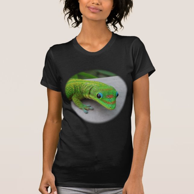 Gecko för dammdagen i guld - Audition och få lite  Tee Shirt (Framsida)