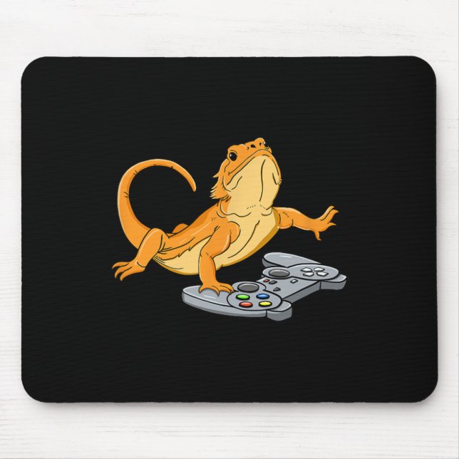Gecko för videospel för odlad Dragon Lizard Gamer Musmatta (Framsidan)