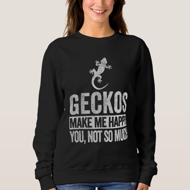 Gecko Gecko Citat Retro T Shirt (Framsida)