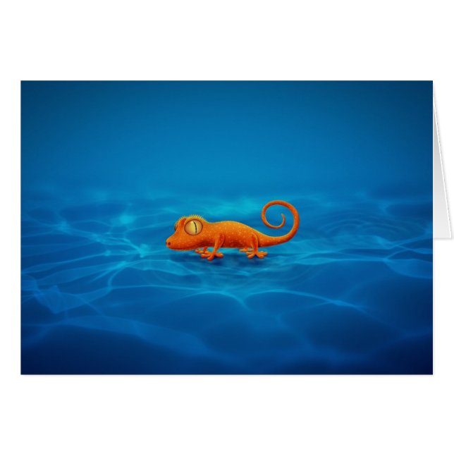 Gecko Hälsningskort (Framsidan Horizontal)