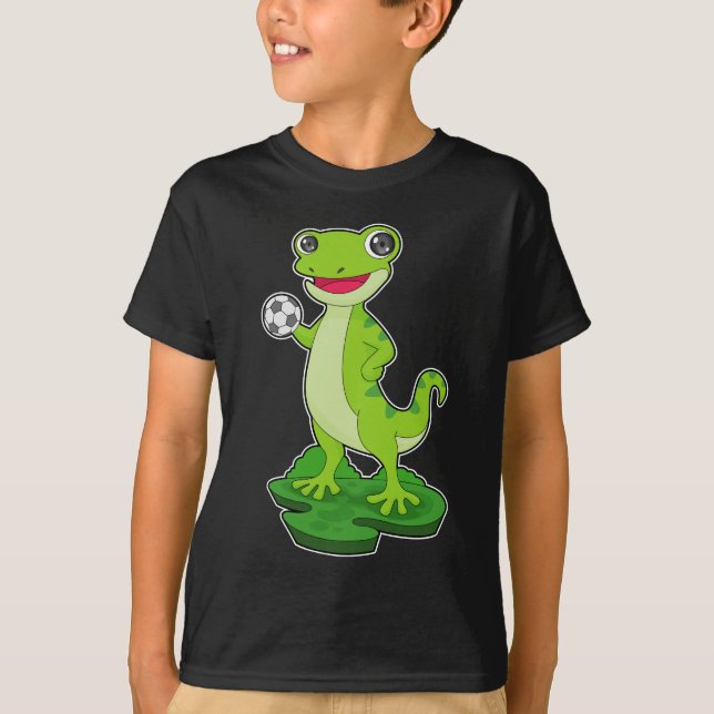 Gecko Handbollsspelare Handboll T Shirt (Framsida)