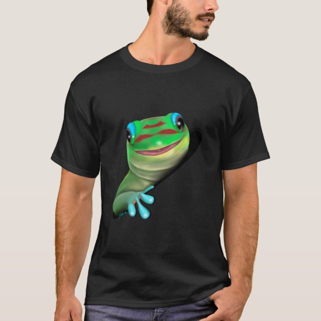 Gecko i Hål T Shirt (Framsida)