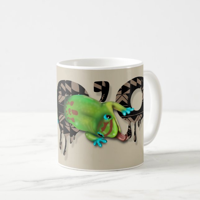 Gecko i Hawaii Kaffemugg (Framsida höger)