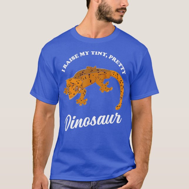 Gecko I Raise Tiny Dinosaur Reptile T Shirt (Framsida)