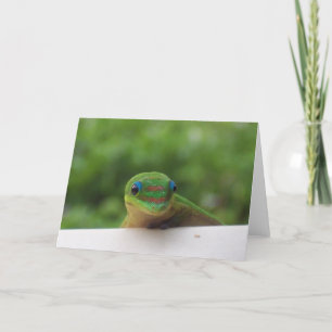 Gecko i tropikernanotecarden kort