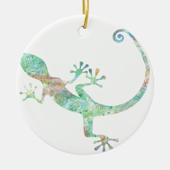 Gecko Julgransprydnad Keramik (Framsidan)