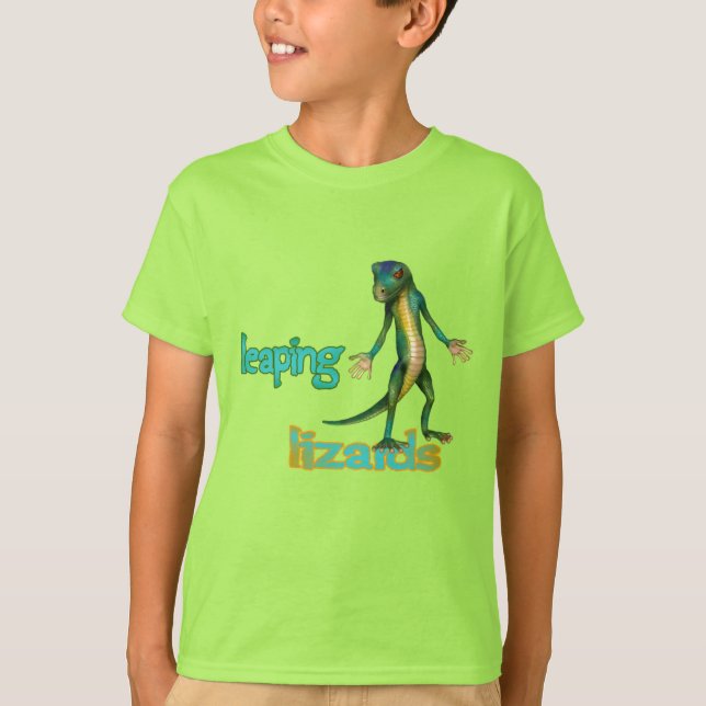 Gecko Leaping Lizards T Shirt (Framsida)