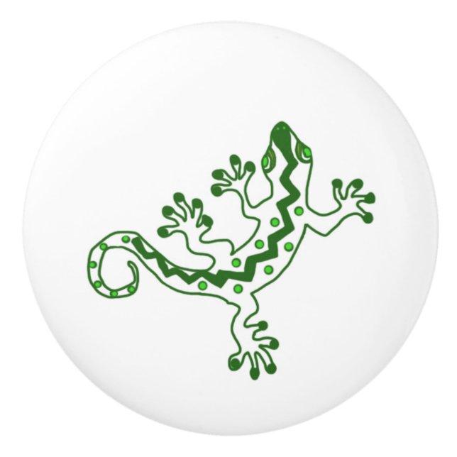 Gecko Lizard Cabinet Knob Knopp (Framsidan)