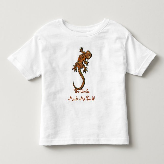 Gecko Lizard Funny Animal-älskare Barn Shirt Tröja (Framsida)