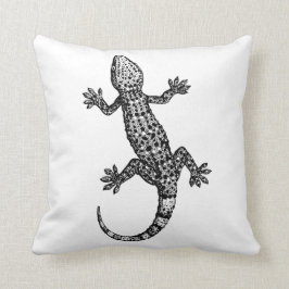 GECKO LIZARD ILLUSTRATION IN BLACK AND WHITE KUDDE