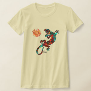 Gecko Lizard och Sol T-Shirt